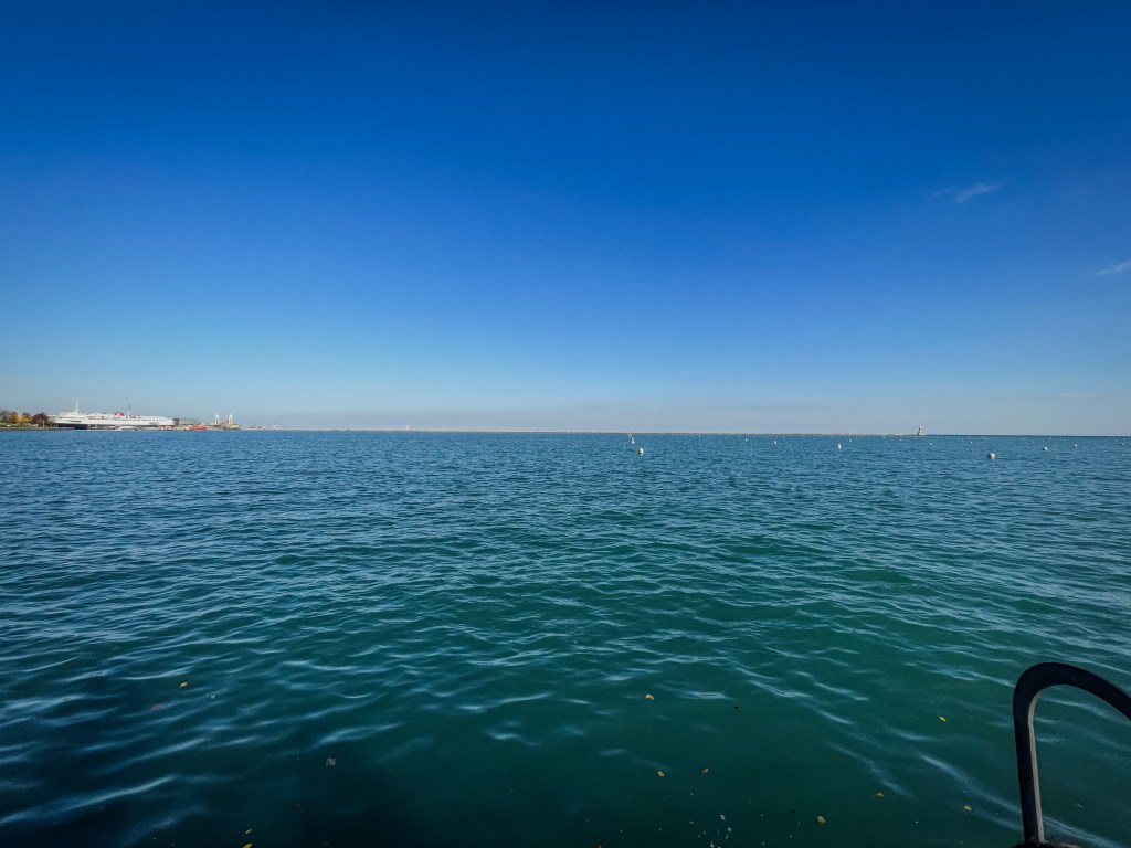 photo of Lake Michigan from the Chicago side.