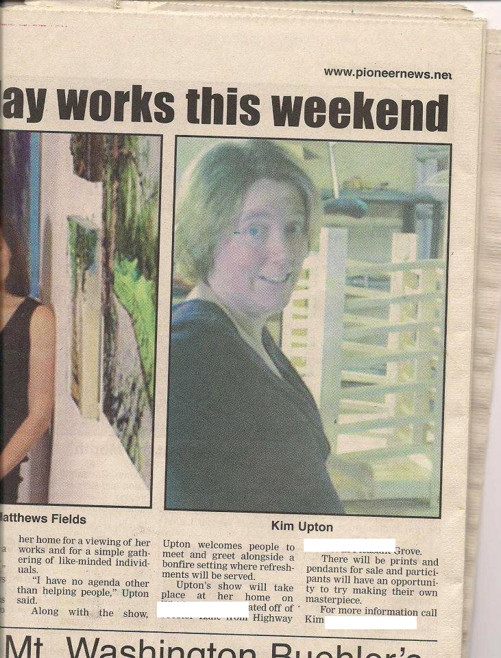 newspaper article about the author