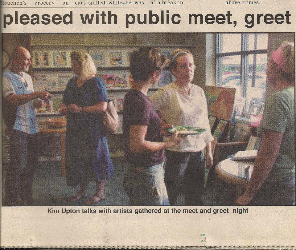 author at an artist's meet and greet